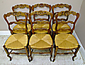 old French set of 6 dining chairs